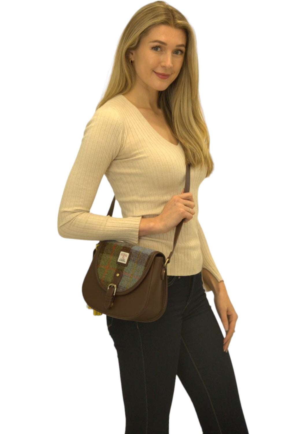 Harris Tweed Saddle Bag