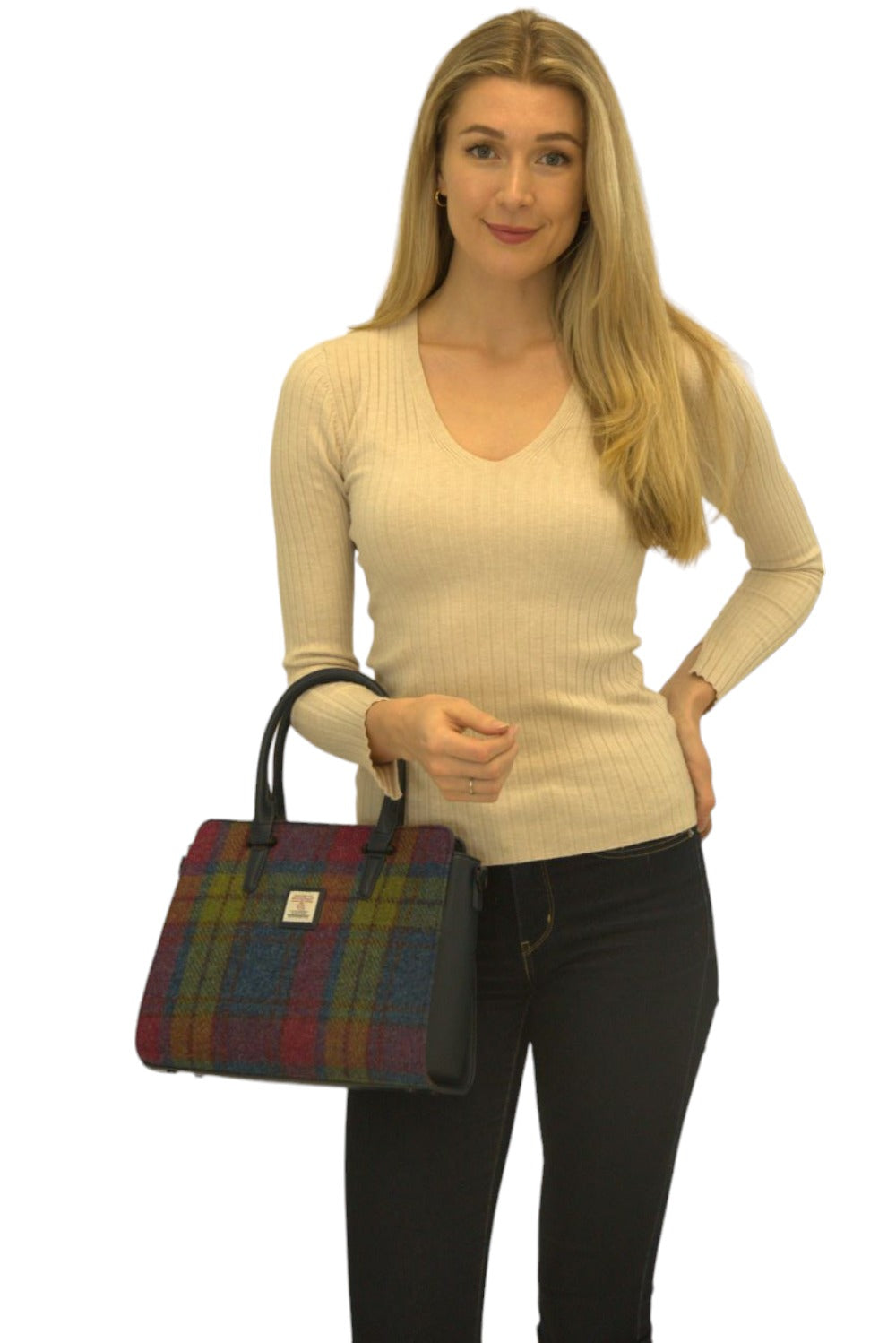 Harris Tweed Double Handle Tote