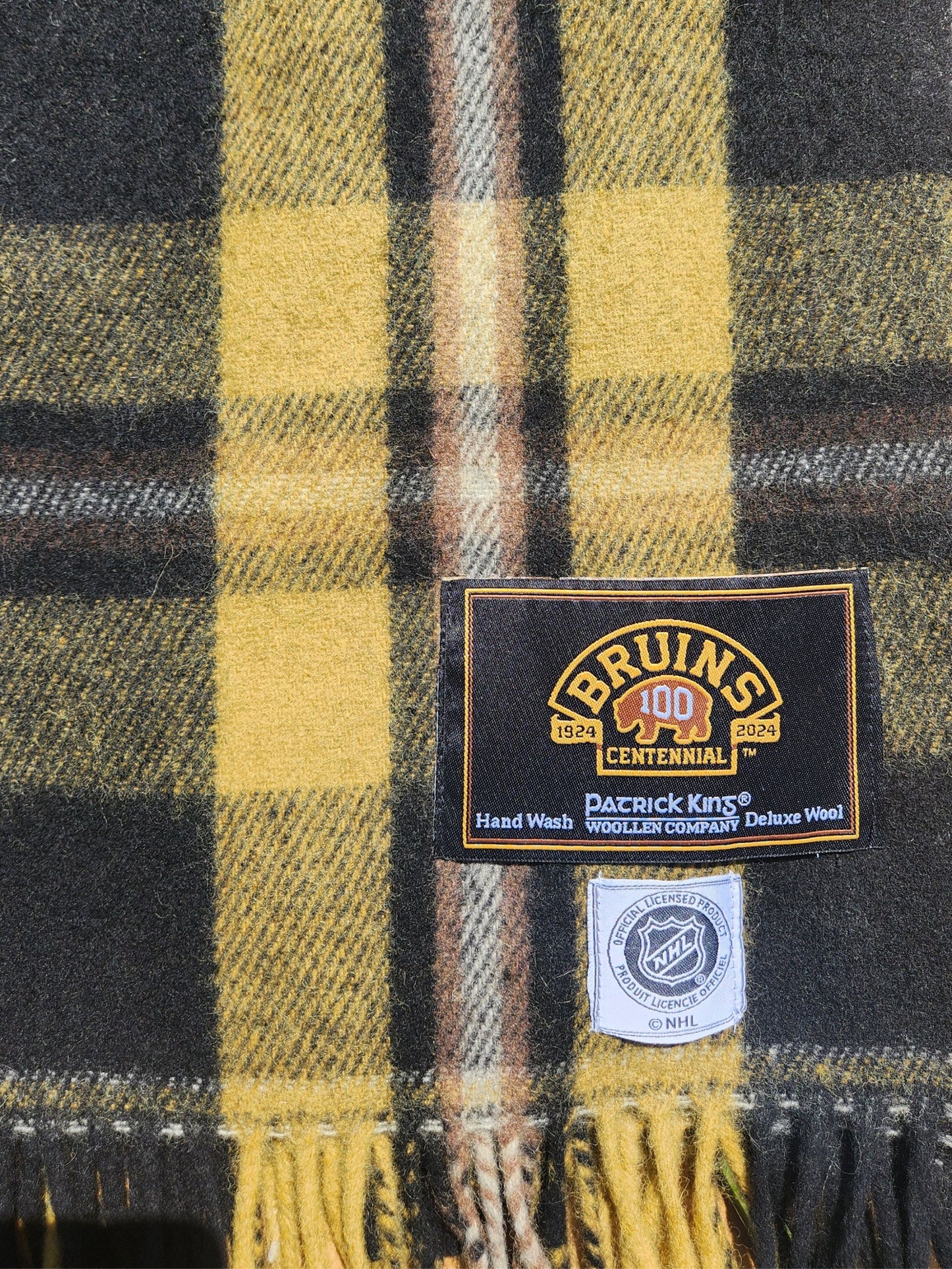 Boston Bruins 100 Collection Wool Blanket