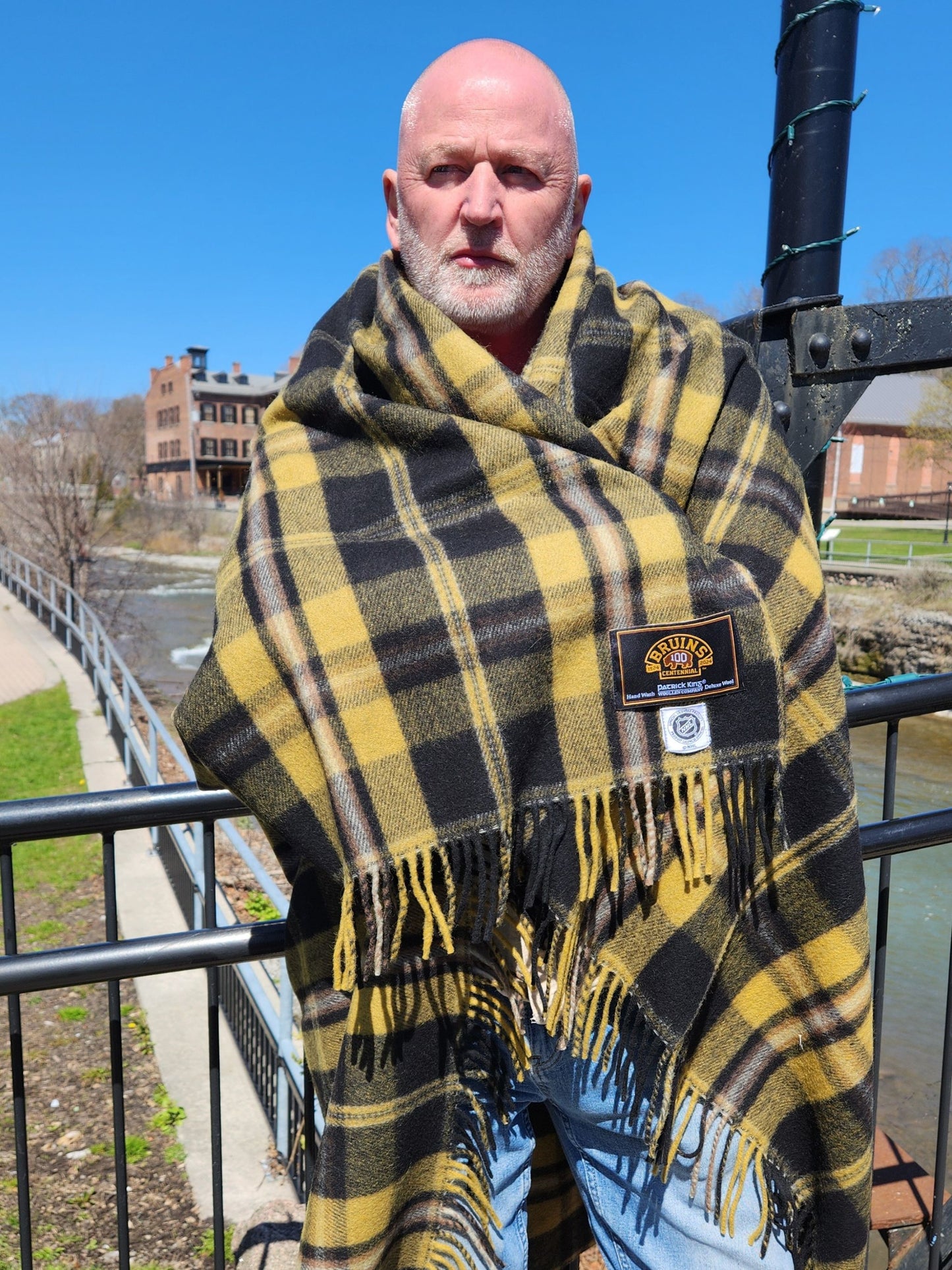 Boston Bruins 100 Collection Wool Blanket