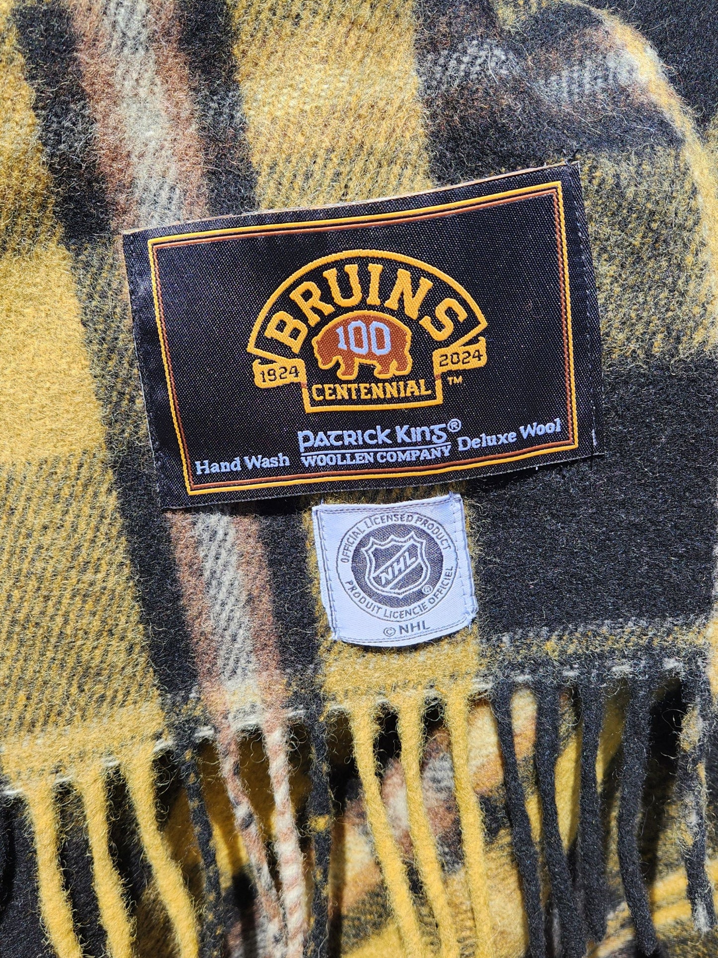 Boston Bruins 100 Collection Wool Blanket