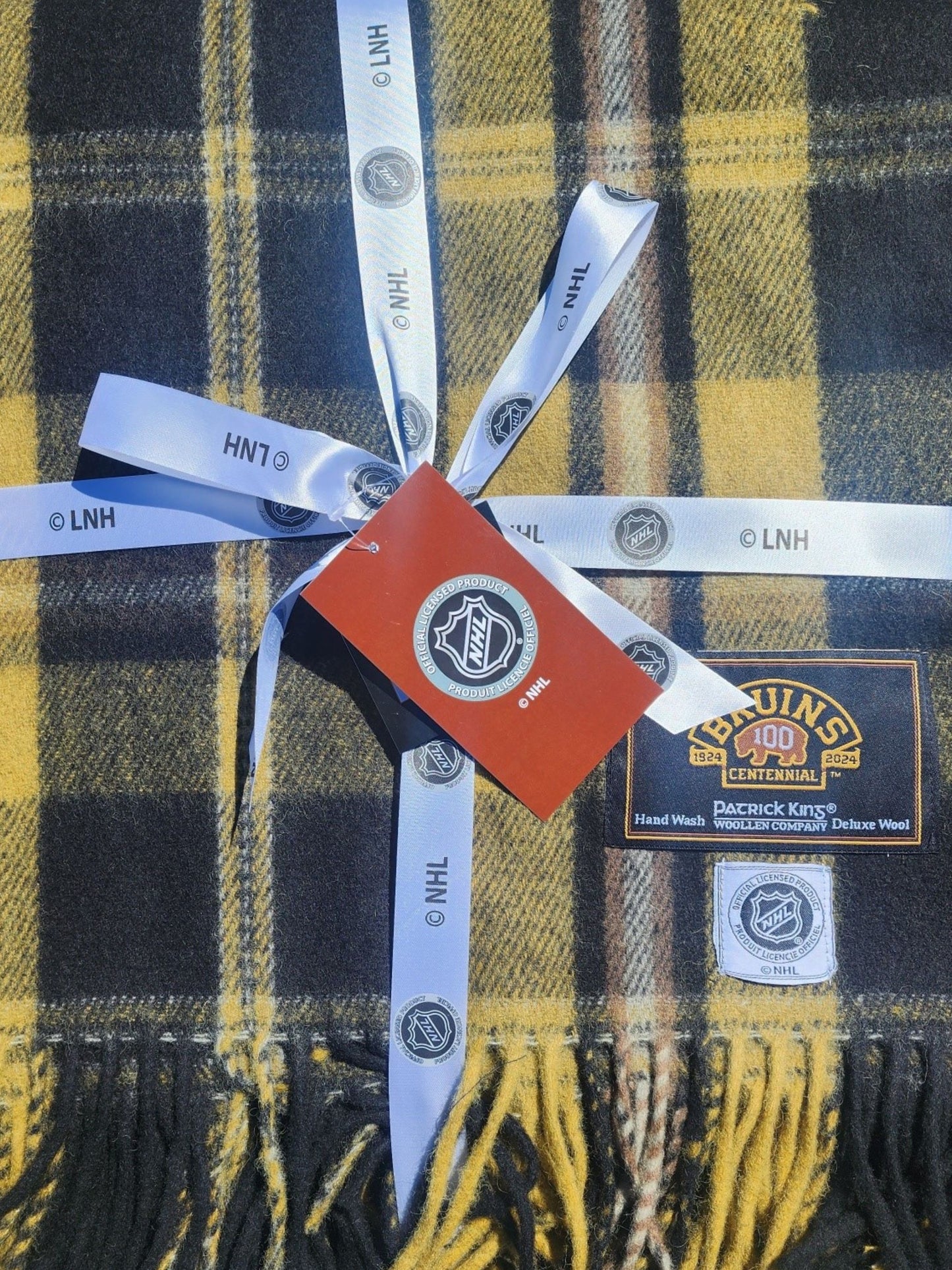 Boston Bruins 100 Collection Wool Blanket