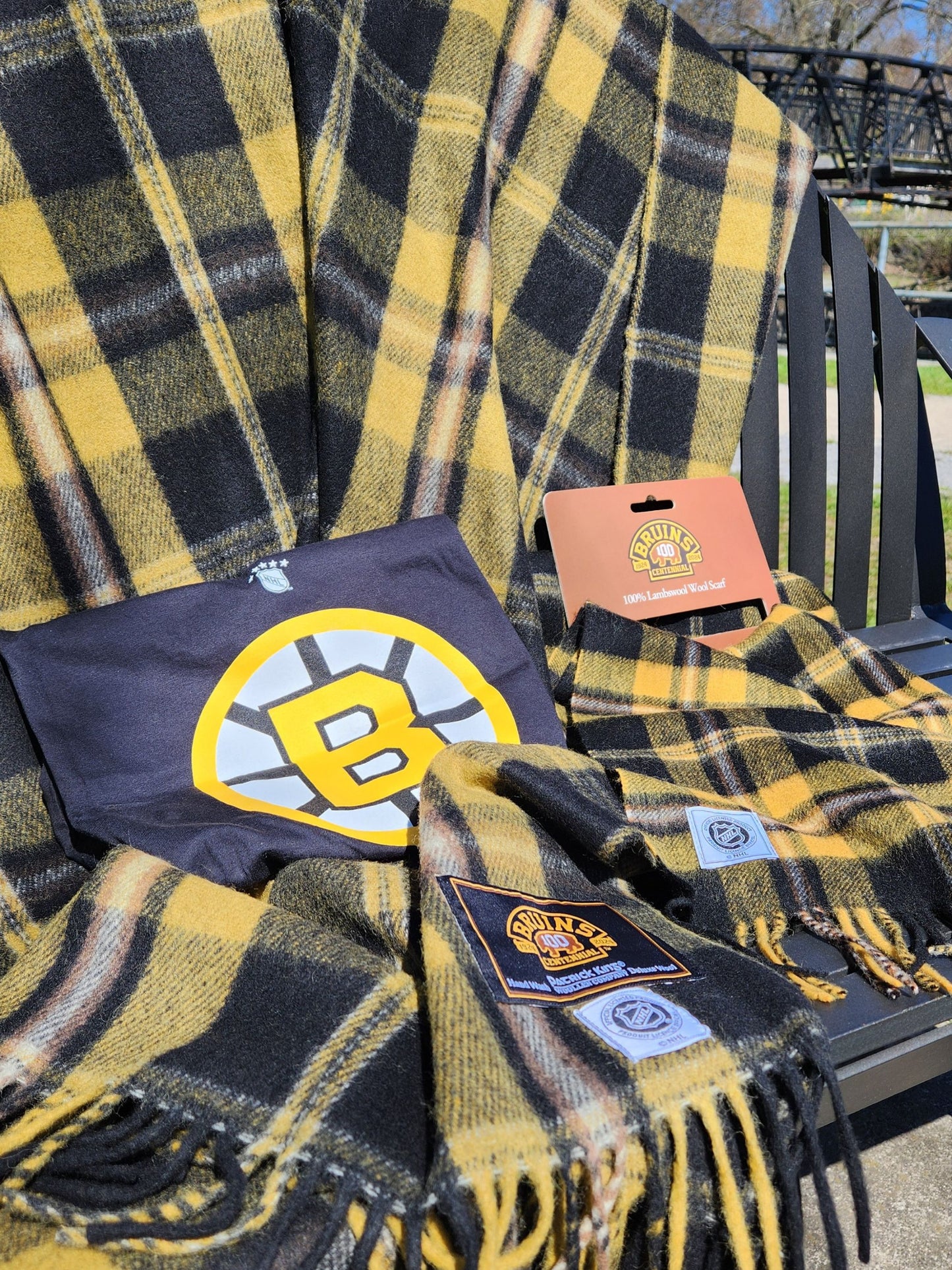 Boston Bruins 100 Collection Wool Blanket