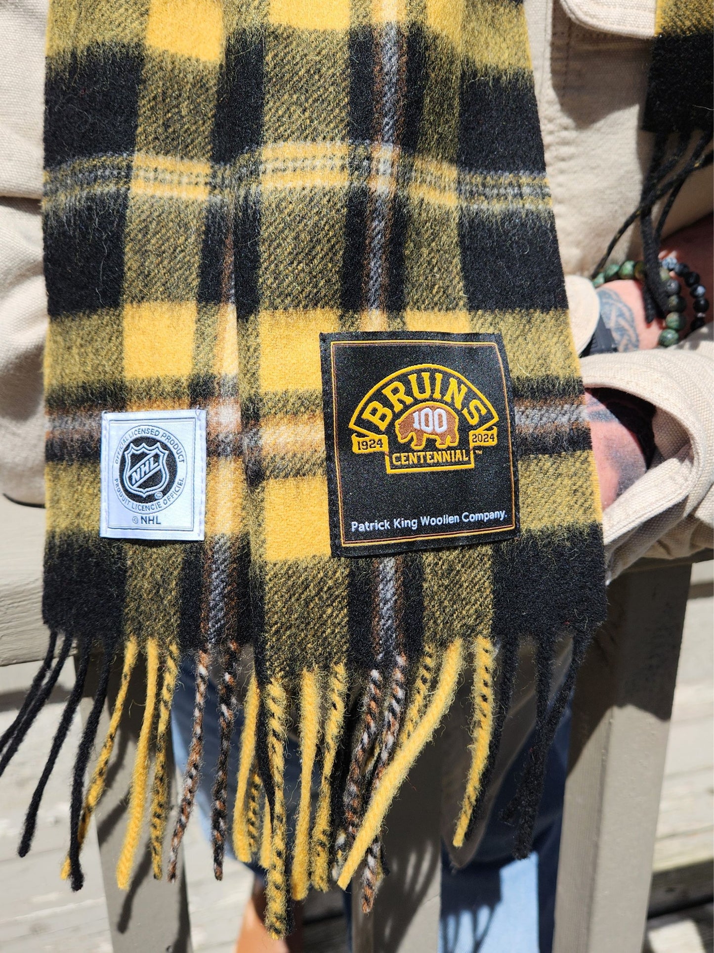 Boston Bruins 100 Collection Lambswool Scarf Extra Long