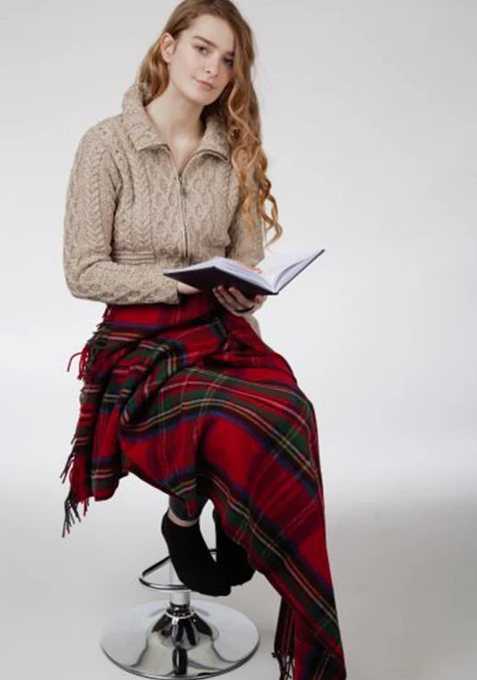 Royal Stewart Merino Wool Knee Blanket