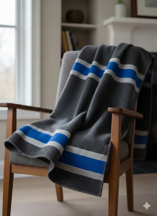 Admiral Striped Heavy Wool Blanket
