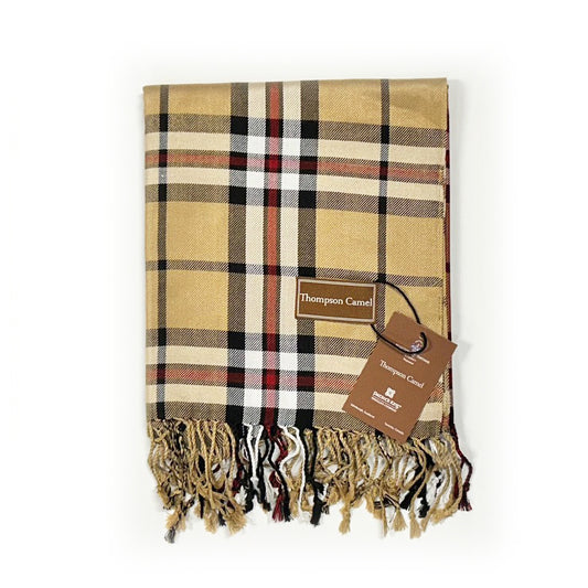 Thompson Camel Poly Viscose Shawl/Scarf
