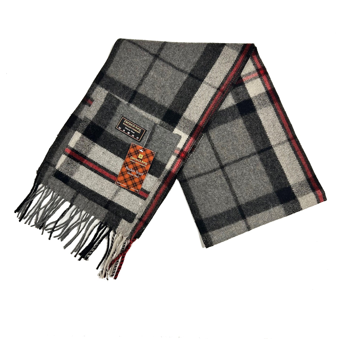 Thompson Grey Deluxe Pocket Scarf