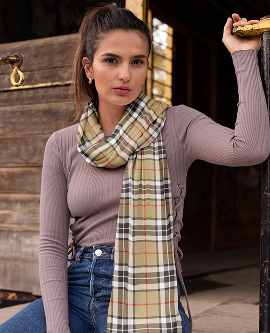 Thompson Camel Poly Viscose Shawl/Scarf