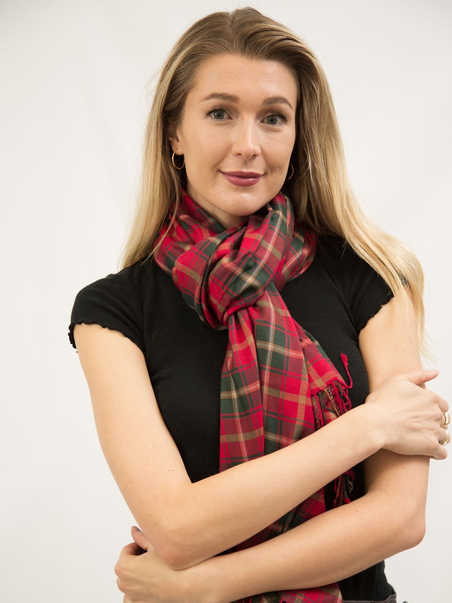 Dark Maple Poly Viscose Scarf