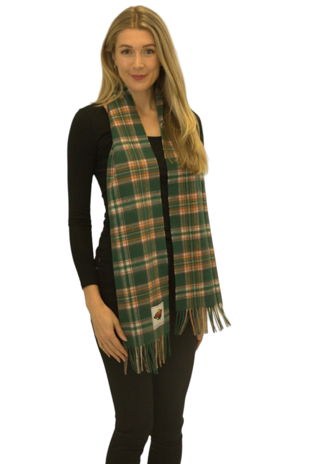 Lambswool Knitted Scarf - Crosswise Collection, shops Lipstick and Shamrock