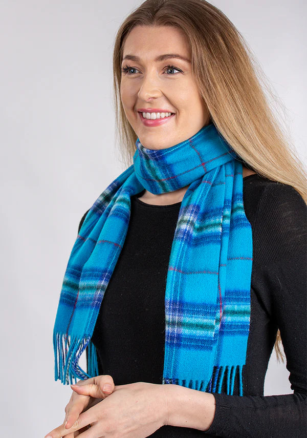 One World Together Lambswool Tartan Scarf