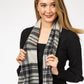 Stewart Grey Dress Lambswool Tartan Scarf