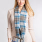 Stewart Muted Blue Lambswool Tartan Scarf