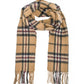 Thompson Camel Lambswool Tartan Scarf