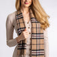 Thompson Camel Lambswool Tartan Scarf