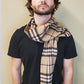 Thompson Camel Lambswool Tartan Scarf