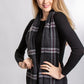 Thompson Charcoal Lambswool Tartan Scarf