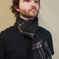 Thompson Charcoal Lambswool Tartan Scarf