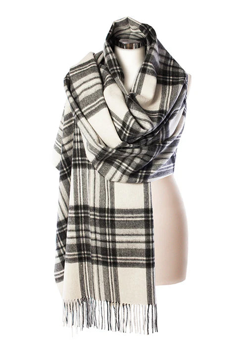 Stewart Grey Dress Lambswool Stole