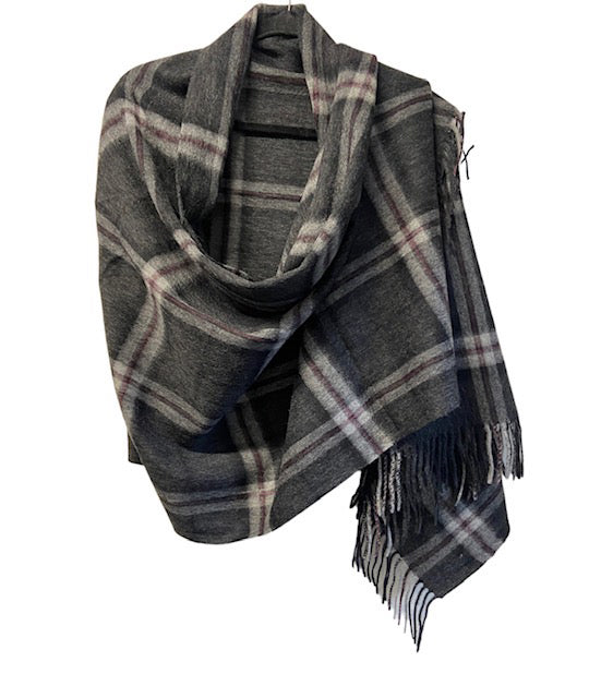 Thompson Charcoal Lambswool Stole