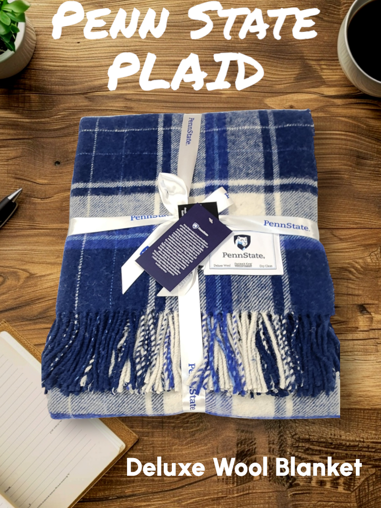 Penn State Tartan Wool Throw