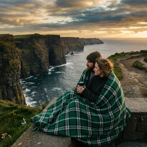 Cliffs of Moher Deluxe Wool Blanket