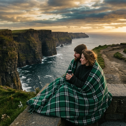 Cliffs of Moher Deluxe Wool Blanket