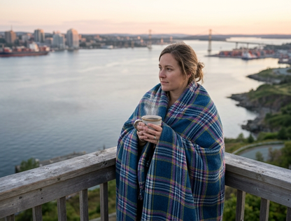 Coastal Spring Deluxe Wool Blanket