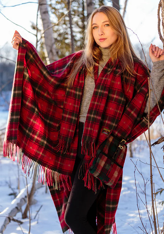 Dark Maple Lambswool Cape