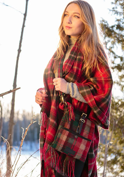 Dark Maple Lambswool Cape