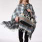 Stewart Blue Muted Lambswool Cape