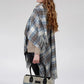 Stewart Blue Muted Lambswool Cape