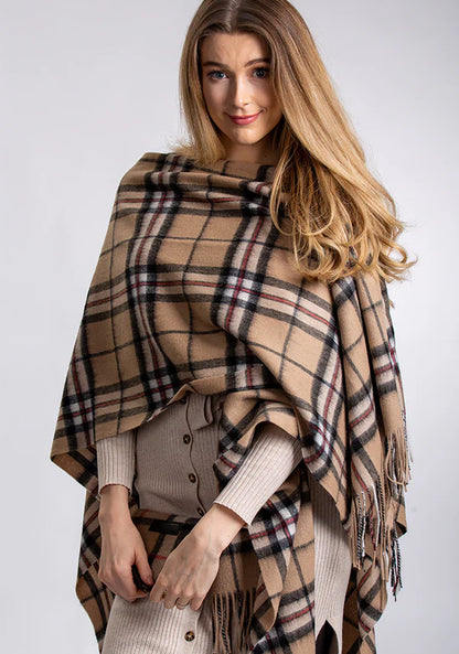 Thompson Camel Lambswool Cape