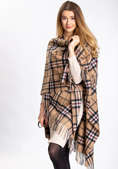 Thompson Camel Lambswool Cape