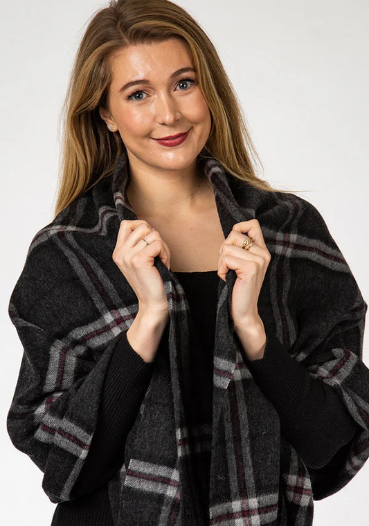 Thompson Charcoal Lambswool Cape