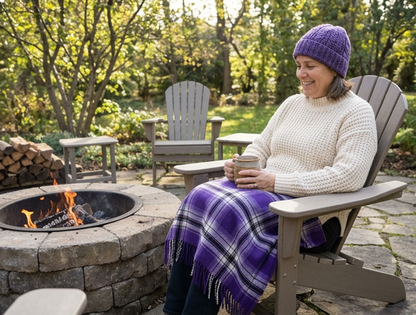 Midnight Thistle Deluxe Wool Knee/Lap Blanket