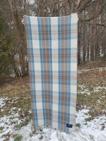 Stewart Muted Blue Deluxe Wool Knee Blanket