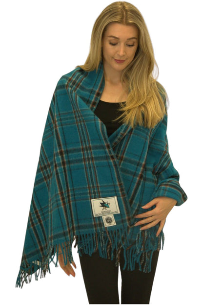 San Jose Sharks Wool Stadium Blanket