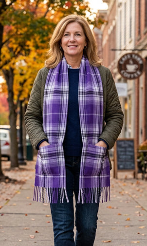 Midnight Thistle Deluxe Pocket Scarf
