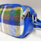 Stewart Muted Blue Wool Cross Body Bag