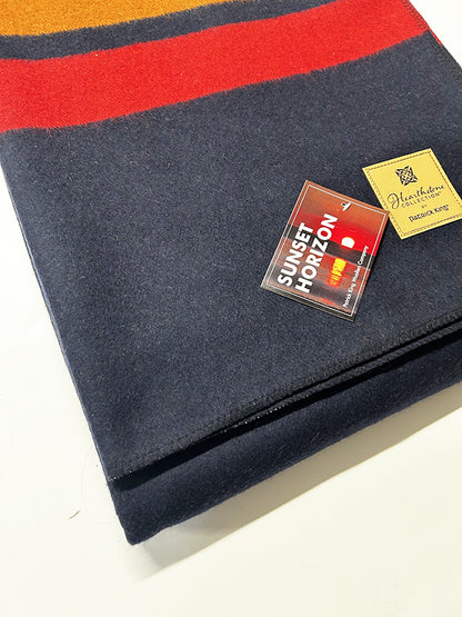 Sunset Horizon Wool Heavy Blanket