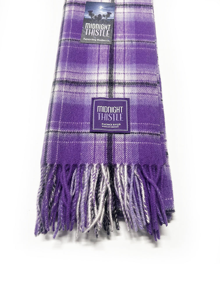 Midnight Thistle Lambswool Scarf