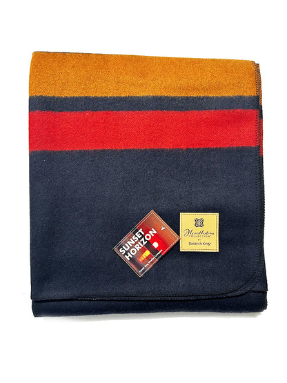 Sunset Horizon Wool Heavy Blanket