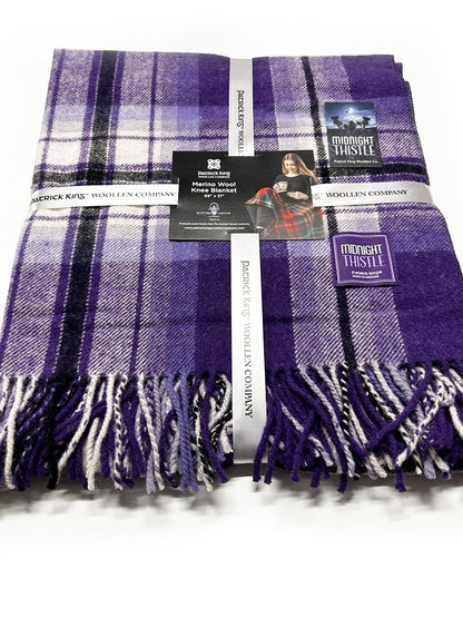 Midnight Thistle Tartan Knee Blanket