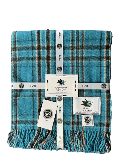 San Jose Sharks Wool Stadium Blanket