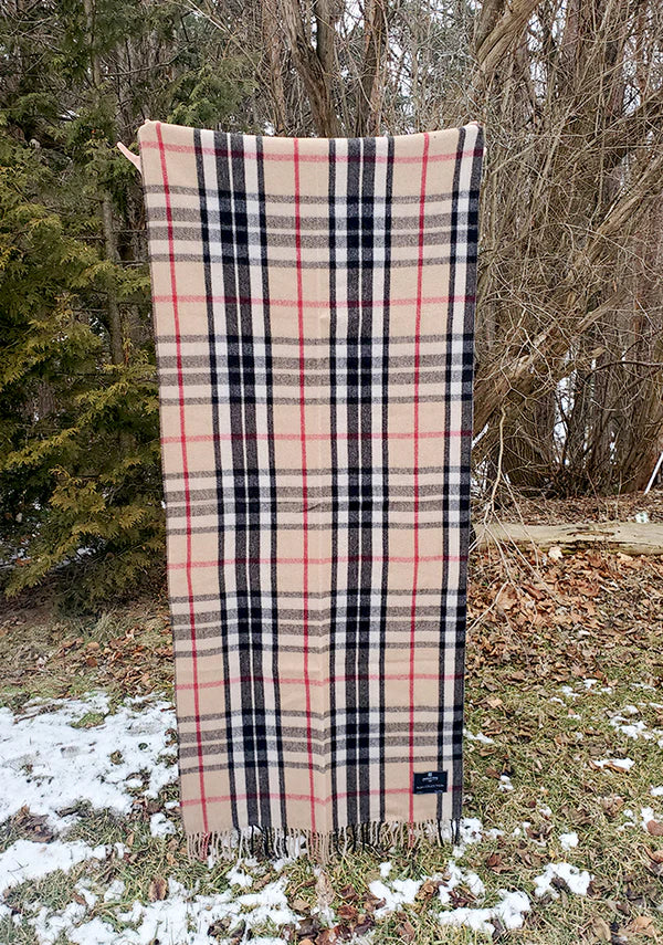 Thompson Camel Merino Wool Knee Blanket