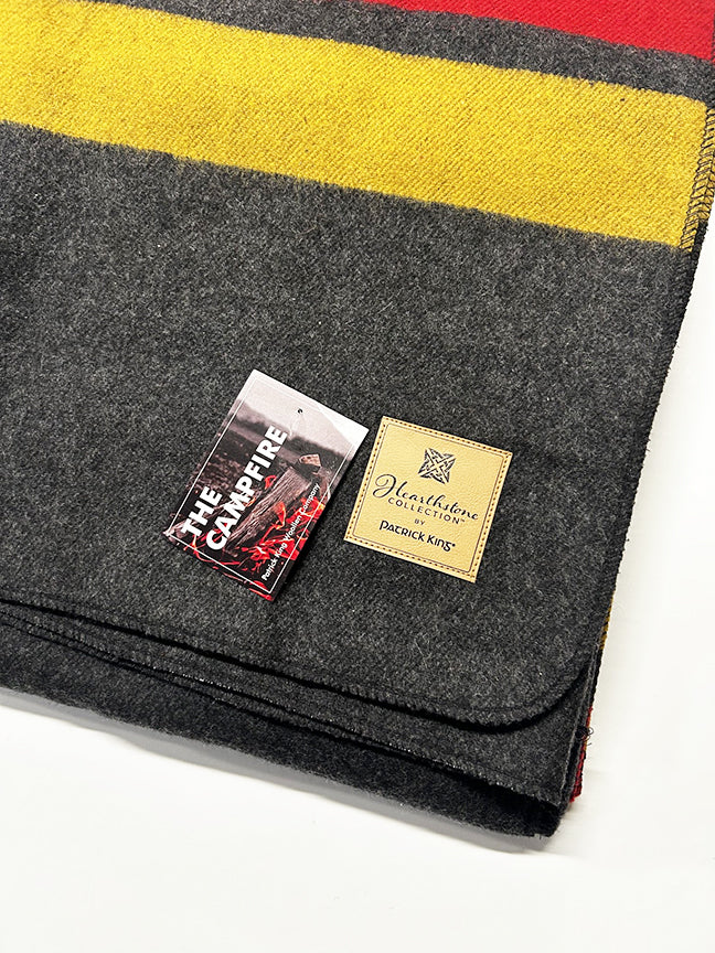 Campfire Heavy Wool Striped Blanket