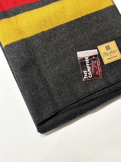 Campfire Heavy Wool Striped Blanket