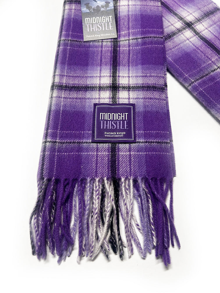 Midnight Thistle Lambswool Scarf